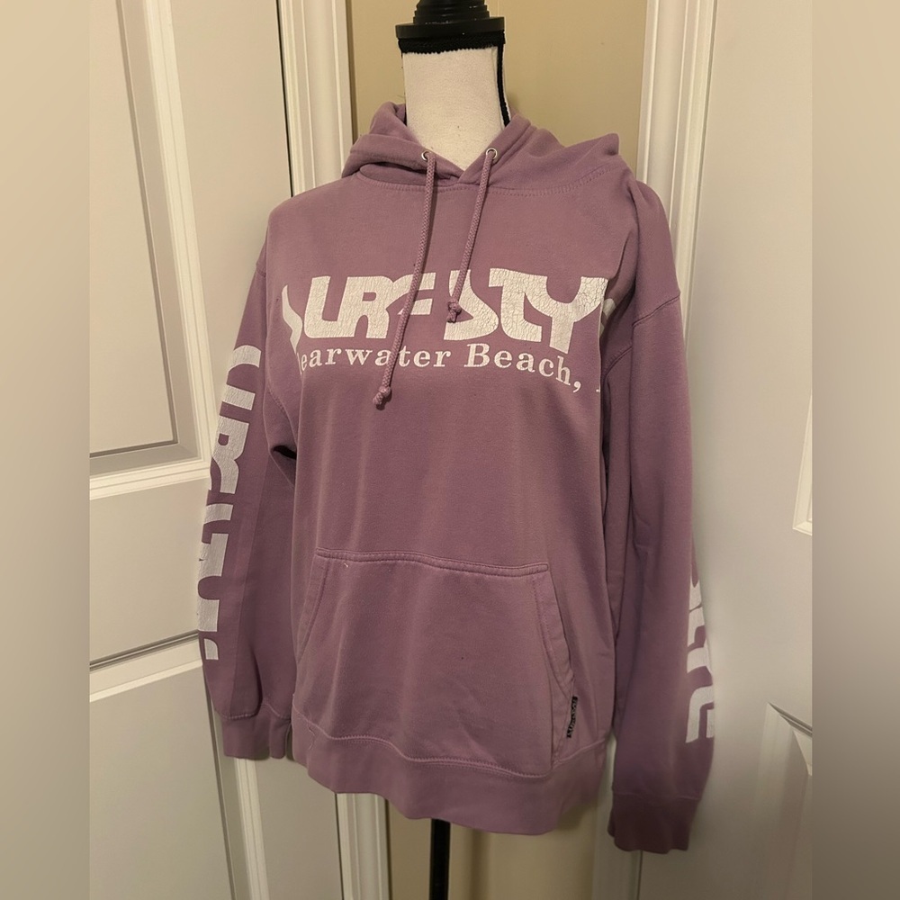 Surf Style Purple Hoodie with White Accents